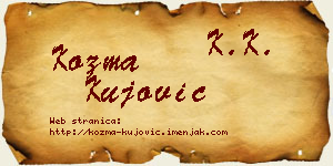 Kozma Kujović vizit kartica